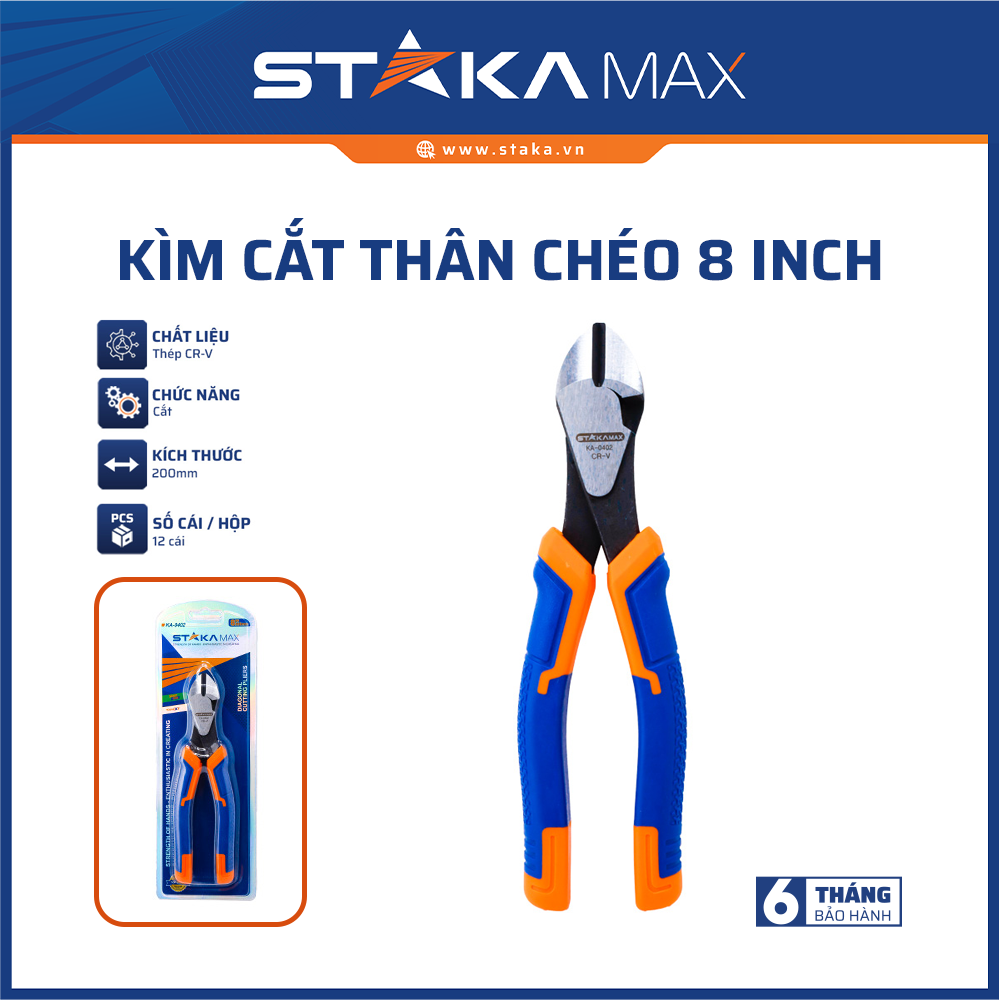 KÌM CẮT THÂN CHÉO 8 INCH STAKAMAX KA-0402