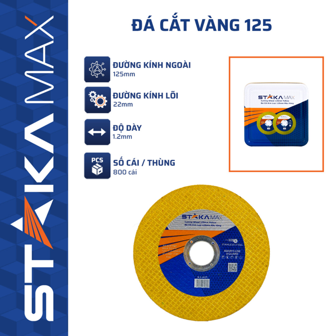 ĐÁ CẮT VÀNG 125MM STAKAMAX KA-4625