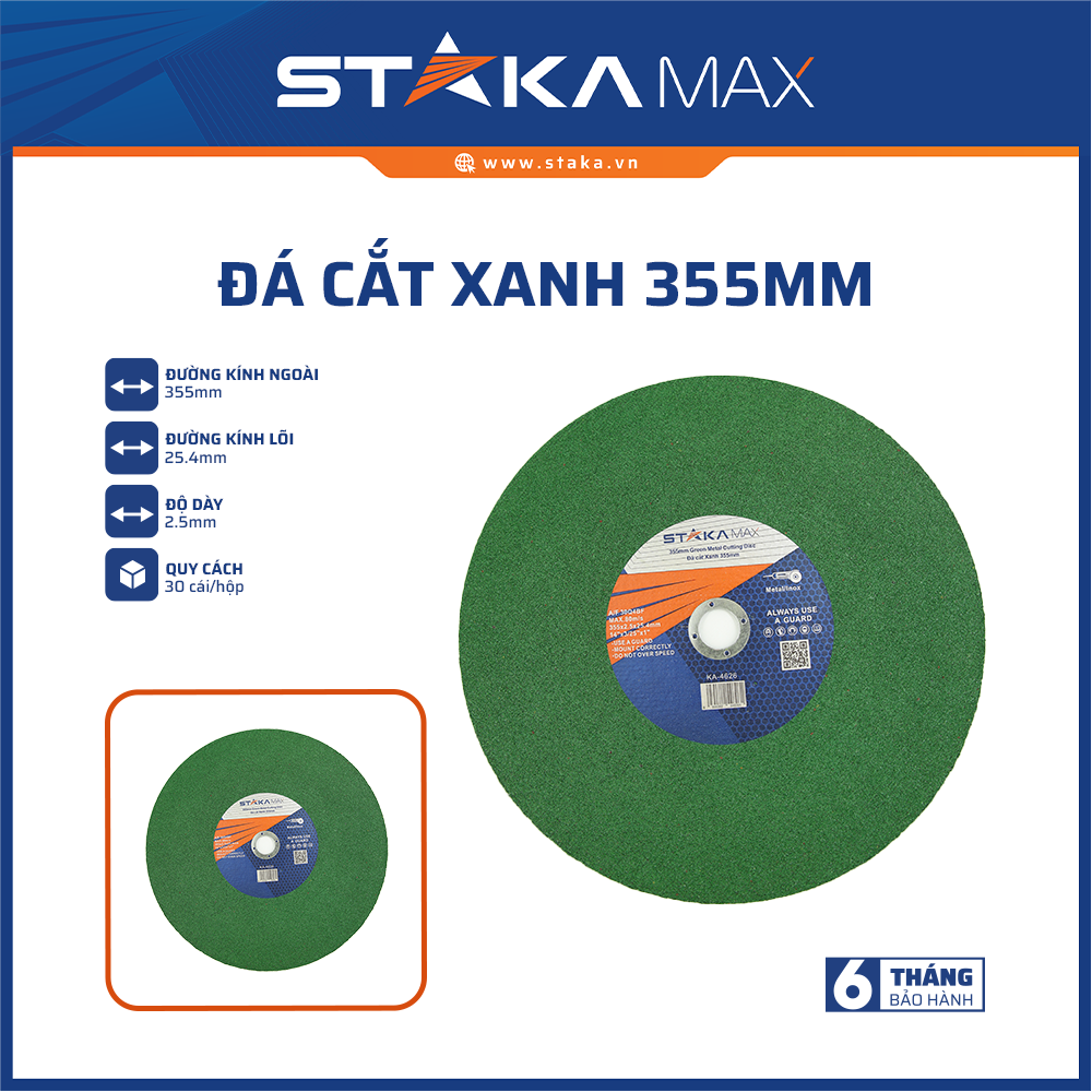 Đá cắt xanh 355mm STAKAMAX (30C/H,30C/T)