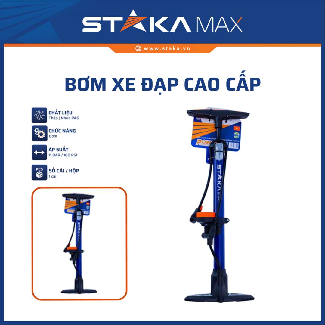 Bơm xe đạp cao cấp STAKAMAX(1C/H,10C/T)