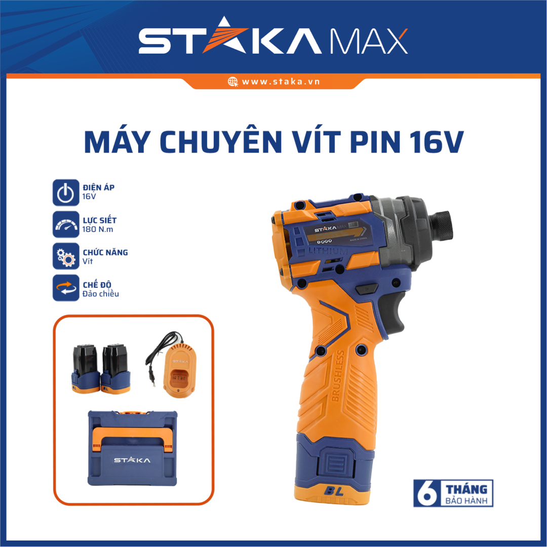 Máy chuyên vít pin 16V STAKAMAX (C/H,10C/T)