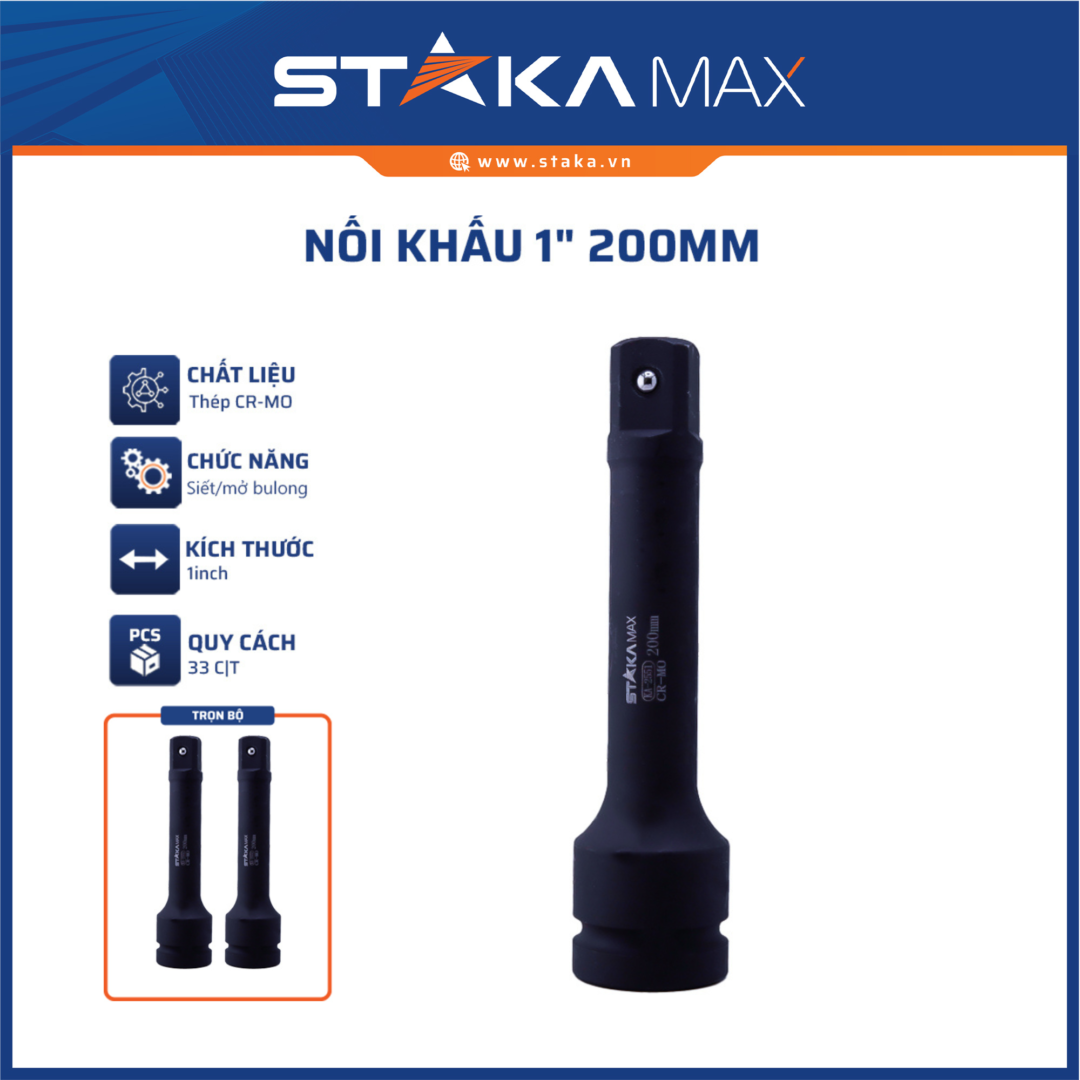 Nối khẩu 1 inch 200mm STAKAMAX (33C/T)