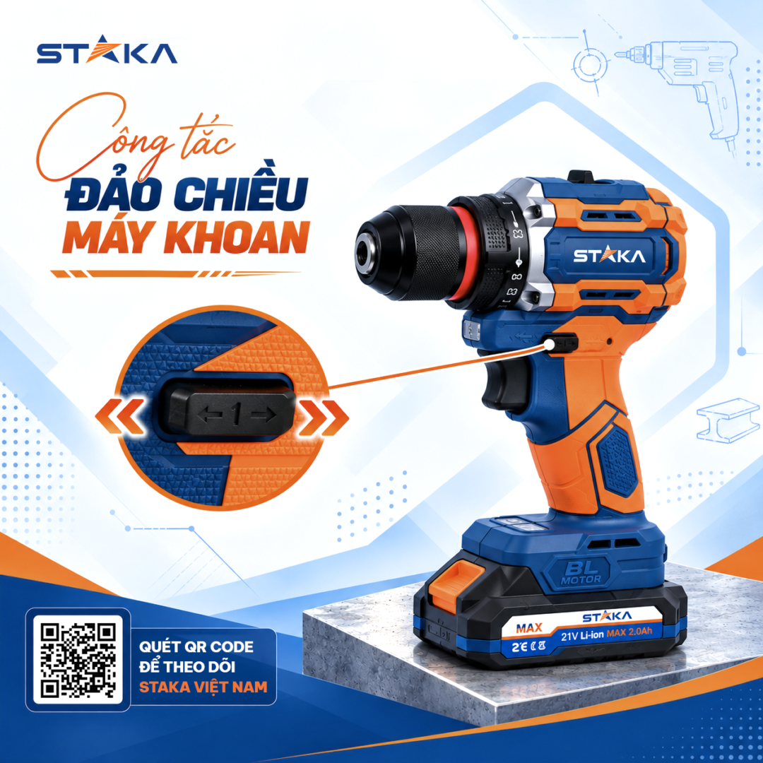 Công tắc đảo chiều máy khoan: Vai trò và cách sử dụng